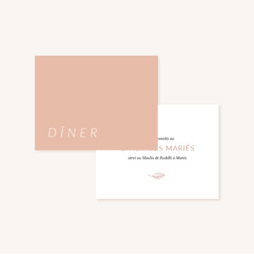 carton diner mariage Terracotta brique blush